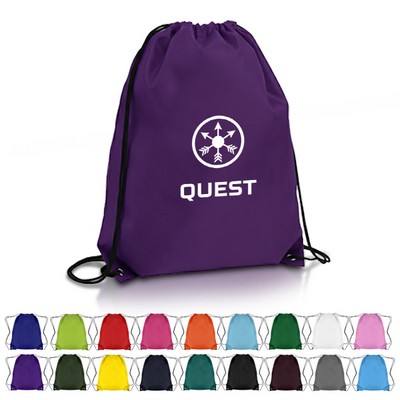 Classic 210D Polyester Cinch Sports Backpack