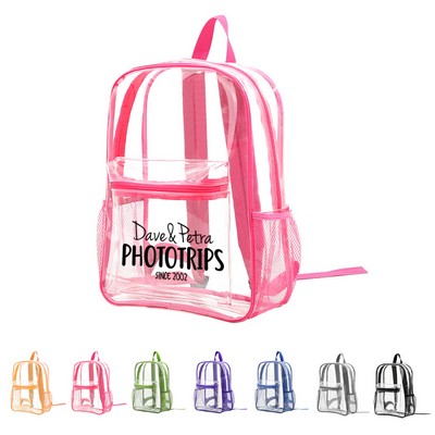 Adjustable Clear PVC Backpack