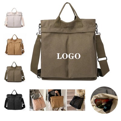 Convertible Canvas Backpack & Crossbody Bag