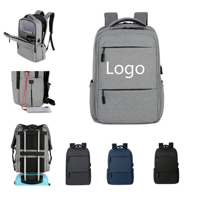 Business Travel Anti-Theft USB Charging Port Backpack