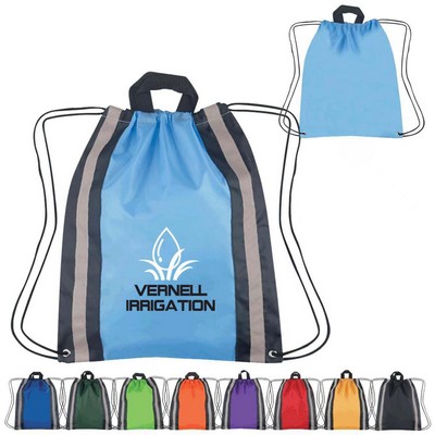 Large Reflective Hit Sports Pack Drawstring Bags