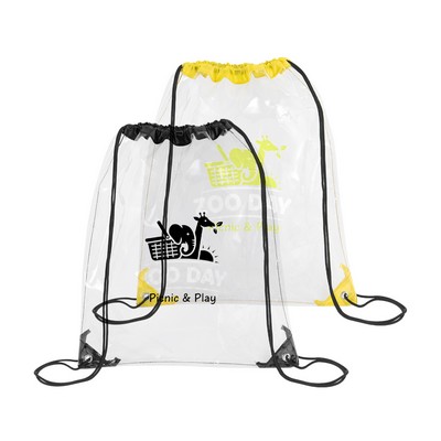 Clear Drawstring Cinch Backpack